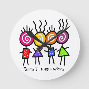 holiES - HOLI BEST FRIENDS + your ideas Round Clock