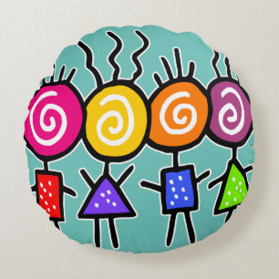 holiES - HOLI BEST FRIENDS + your ideas Round Pillow