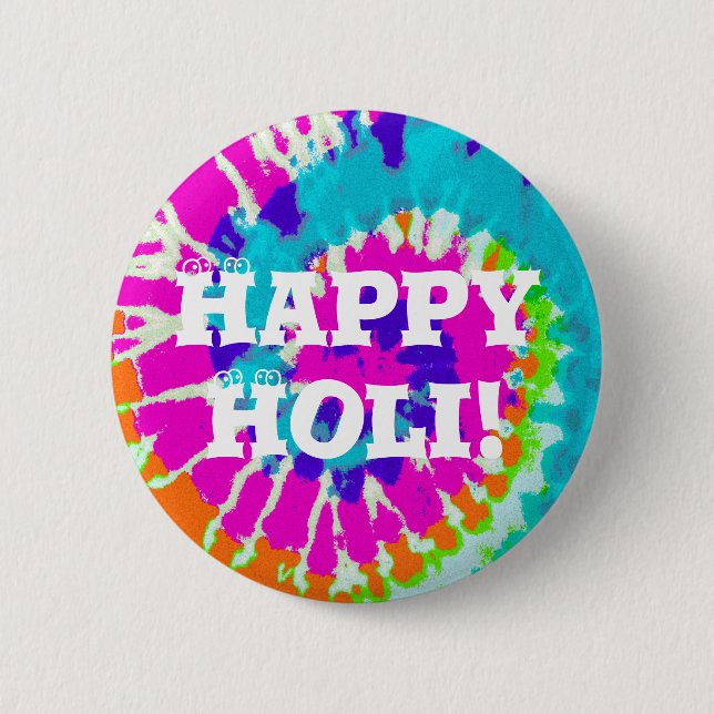 holiES - Power Spiral Batik Style 2 Inch Round Button (Front)