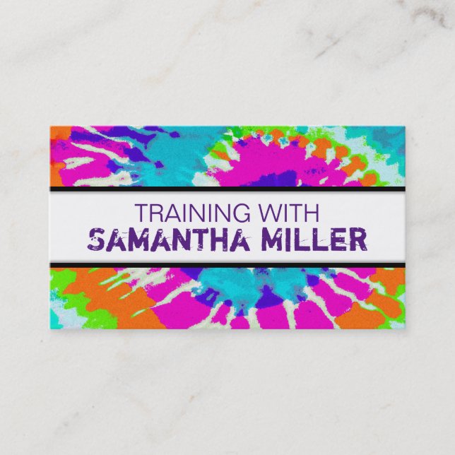 holiES - Power Spiral Batik Style Business Card (Front)