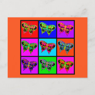 holiES - Psychedelic Butterflies Mosaic Postcard