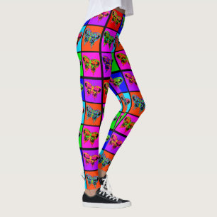 holiES - Psychedelic Butterflies Mosaic / stripes Leggings