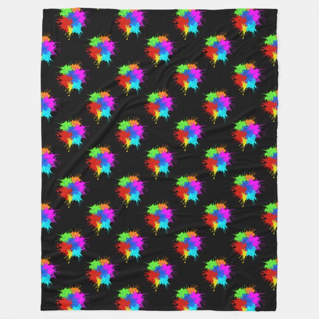 holiES - Splashes round 2 + your ideas Fleece Blanket (Front)