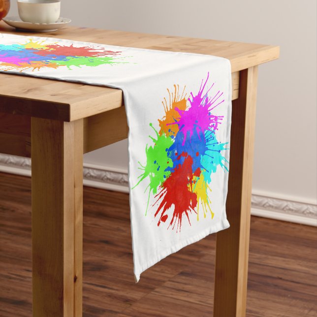 holiES - Splashes round 2 + your ideas Long Table Runner (In Situ)