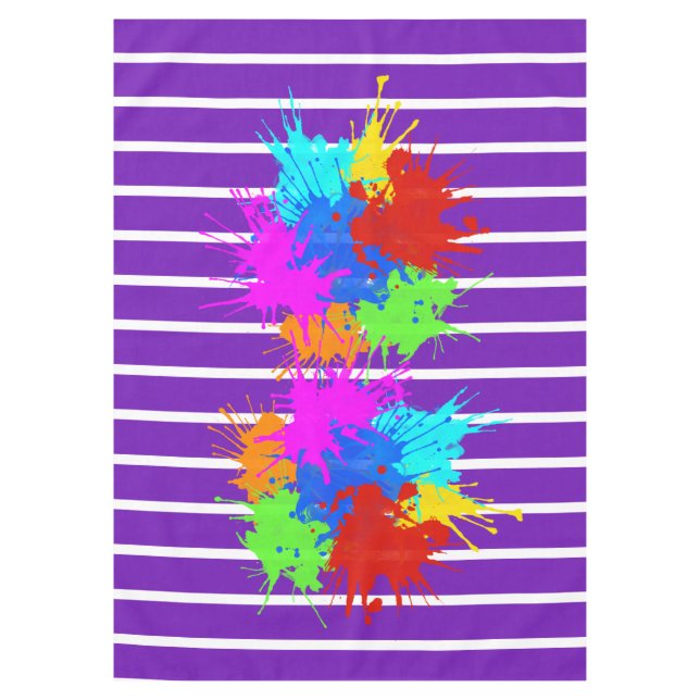 holiES - Splashes round 2 + your ideas Tablecloth (Front)