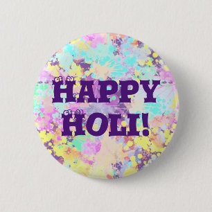 holiES - Splashes seamless pattern pastel 1 2 Inch Round Button