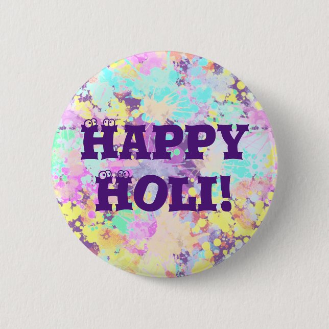 holiES - Splashes seamless pattern pastel 1 2 Inch Round Button (Front)