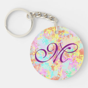 holiES - Splashes seamless pattern pastel 1 Keychain