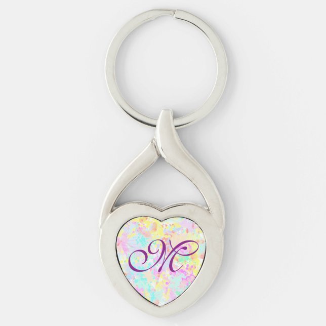 holiES - Splashes seamless pattern pastel 1 Keychain (Front)