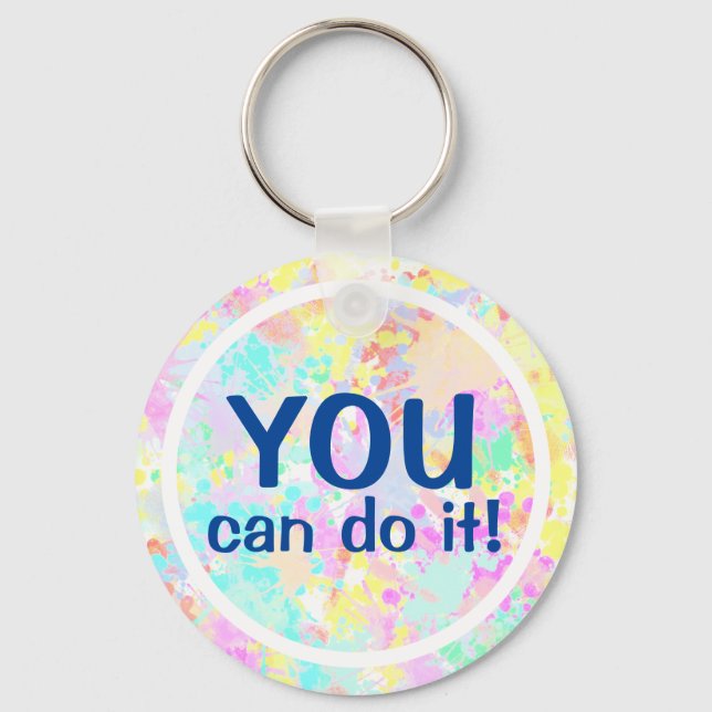 holiES - Splashes seamless pattern pastel 1 Keychain (Front)