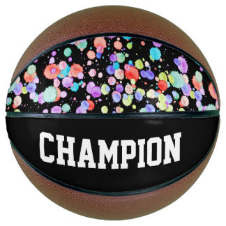 holiES - Splatter multicolored 1 + your backgr. Basketball