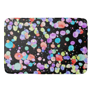 holiES - Splatter multicolored 1 + your backgr. Bath Mat