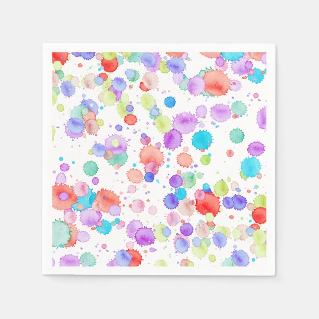 holiES - Splatter multicolored 1 + your backgr. Napkin (Front)
