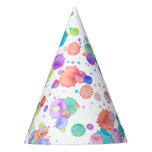 holiES - Splatter multicolored 1 + your backgr. Party Hat