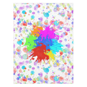holiES - Splatter multicolored 1 + your backgr. Tablecloth