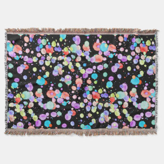 holiES - Splatter multicolored 1 + your backgr. Throw Blanket