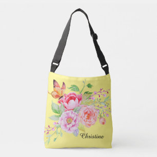 holiES - Watercolor Spring Flowers Bouquet 2 Crossbody Bag