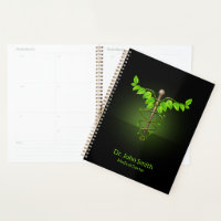 Holistic Alternative Caduceus Green Leaves Medical
