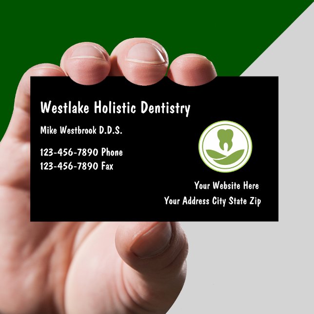 Holistic Dentistry Modern Logo Business Cards (Creator Uploaded)