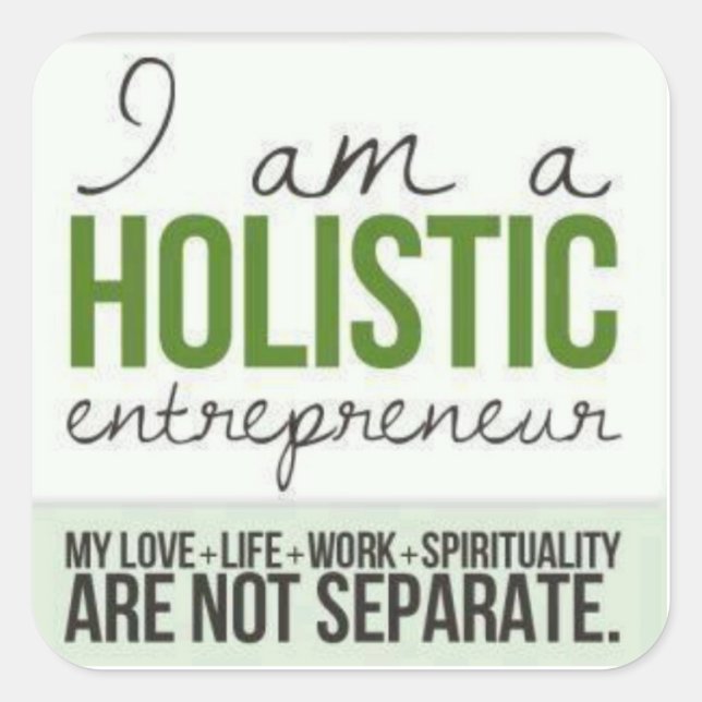 Holistic Entrepreneur Square Sticker (Front)