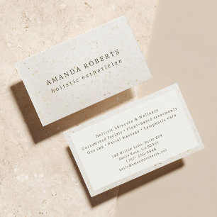 Holistic Esthetician Natural Beige Beauty Spa Business Card