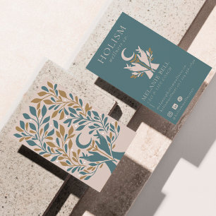 Holistic Health & Wellness Healing Hands Celestial Business Card