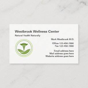 Holistic Medicine Doctor Office Modern Business Card