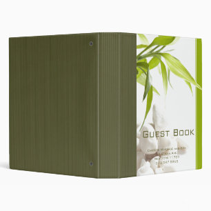 Holistic Spa Guest Book Binder