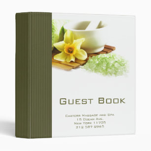 Holistic Spa Guest Book Binder