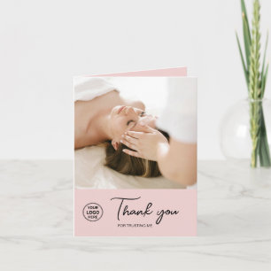Holistic Therapist Health Coach Pink Thank You Card