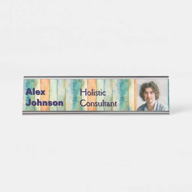 Holistic Wellness Consultant Naturopaths Spiritual Desk Name Plate (Front)