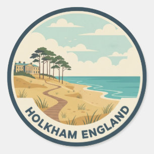 Holkham Norfolk England Travel Classic Round Sticker