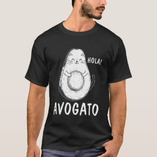 Holla avogato Cute cat Avocado for Girls Women T-Shirt