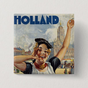 Holland 2 Inch Square Button