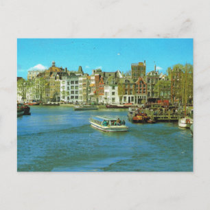 Holland, Amsterdam Harbour, Tourist boat Postcard