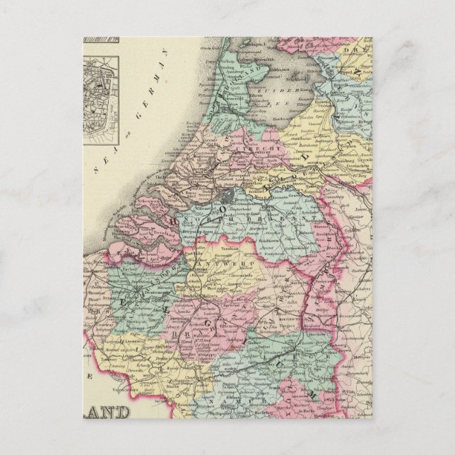 Holland and Belgium 2 Postcard (Front)
