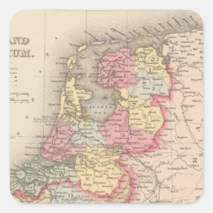 Holland and Belgium Square Sticker