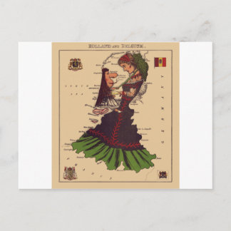 Holland & Belgium Postcard