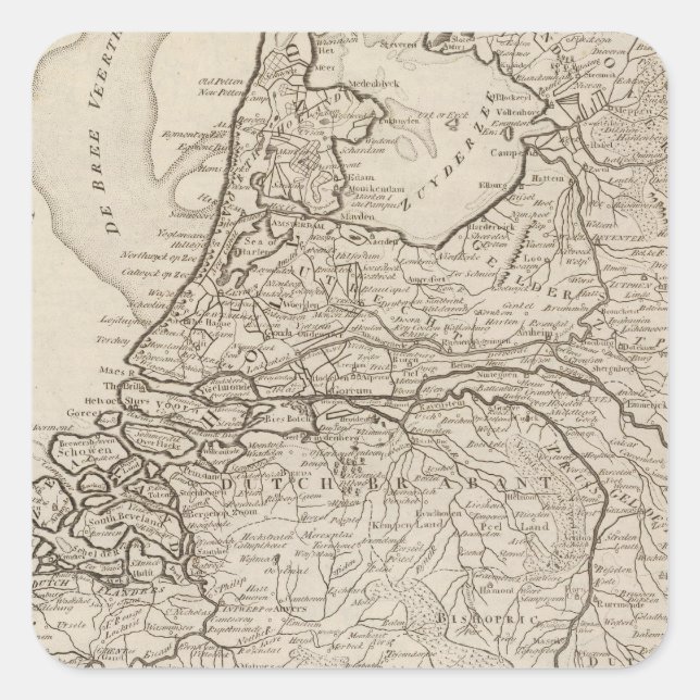 Holland, Friesland, Groningen, Overyssel Square Sticker (Front)