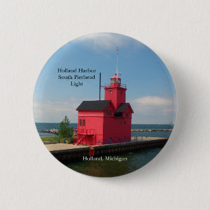 Holland Harbor South Pierhead Light 2011 button