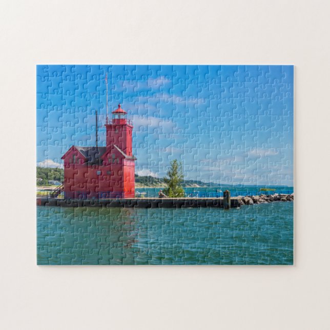 Holland Harbour Lighthouse Jigsaw Puzzle (Horizontal)
