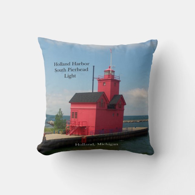 Holland Harbour South Pier Light coussin recto ver (Recto)