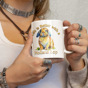Holland Lop Bunny Owner coffee lover gift Coffee Mug