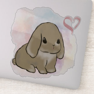 Holland lop bunny watercolor