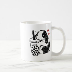 Holland Lop Rabbit Loves Boba Tea Bunny And Bubble Coffee Mug