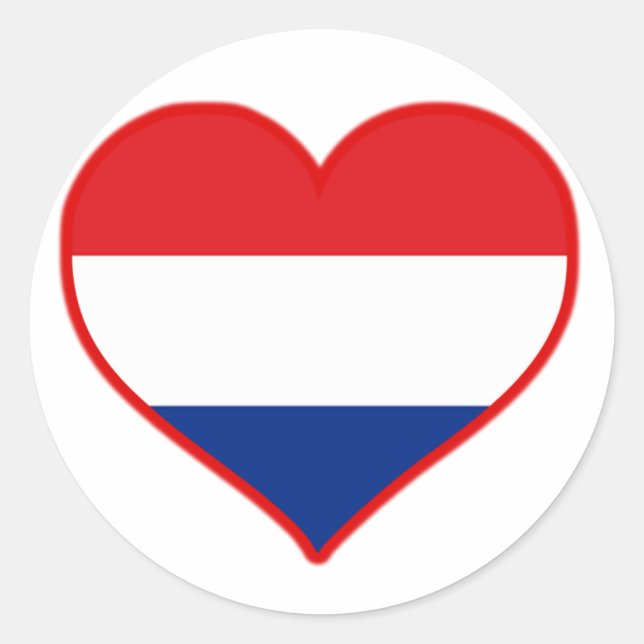 Holland Love Classic Round Sticker (Front)