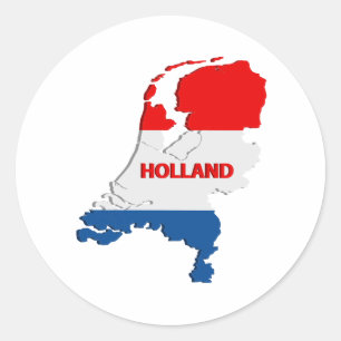 Holland map bottle opener classic round sticker