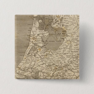 Holland Map by Arrowsmith 2 Inch Square Button