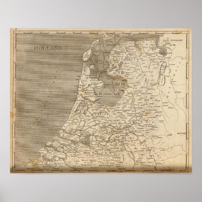Holland Map by Arrowsmith Poster (Front)