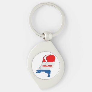 Holland map keychain